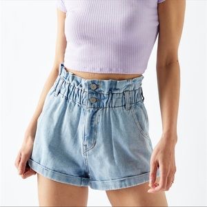 Pacsun Shorts Abbie Blue Paperbag Denim Size Small